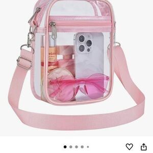 Clear crossbody stadium bag